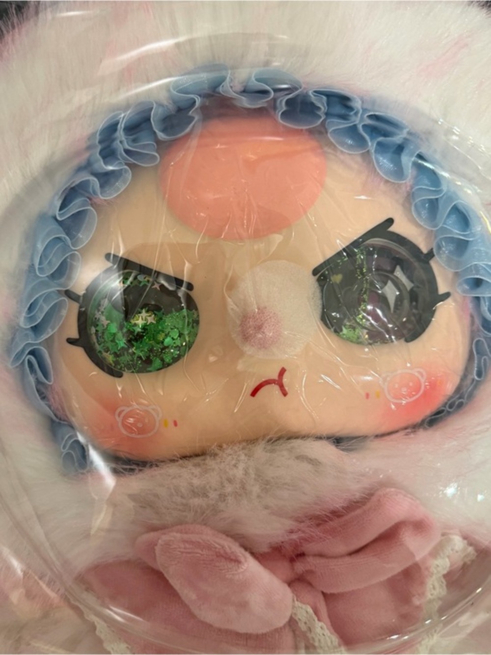Baby Three AI 800 % Confirmed Pink Fluffy Ram With Green Liquid Glitter Eyes - Picture 5 of 6